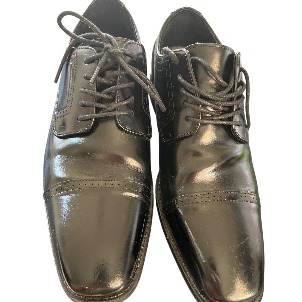 Stacy Adams Mens‎ Black Leather Oxford Dress Shoes Formal Lace Up